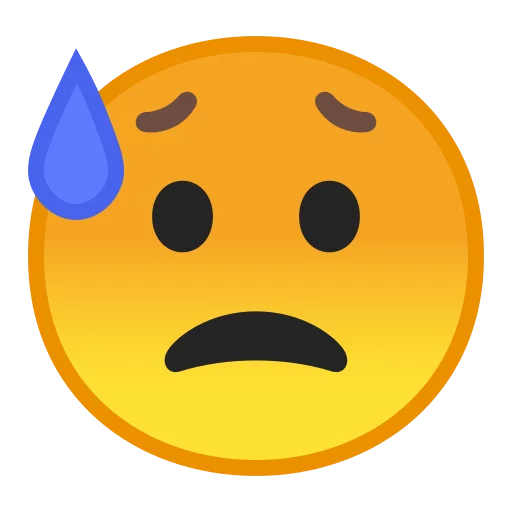 Стікер Android 8.0 Emoji 😥