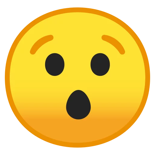 Стікер Android 8.0 Emoji 😯