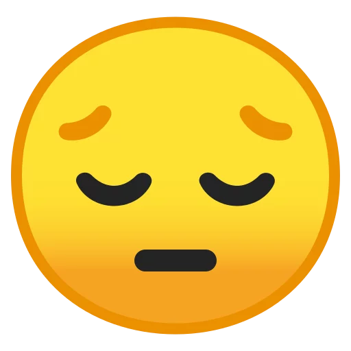 Стікер Android 8.0 Emoji 😔