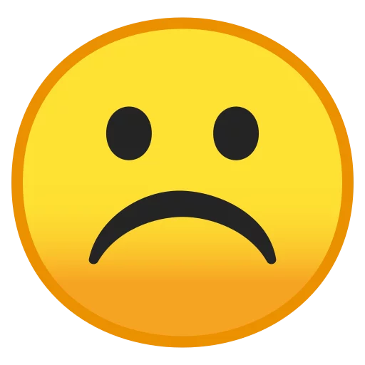 Стикер Android 8.0 Emoji ☹