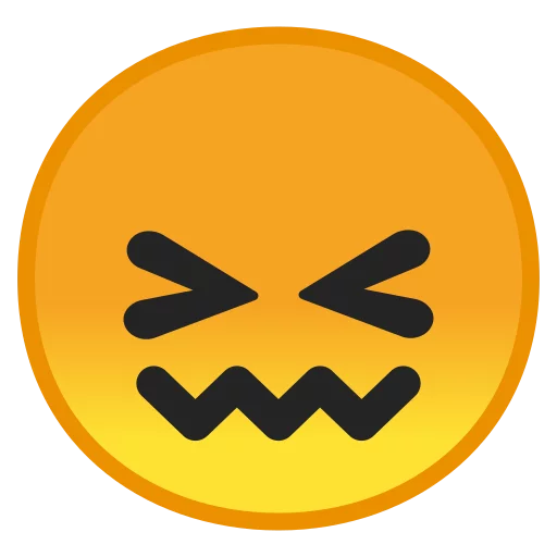 Стикер Android 8.0 Emoji 😖