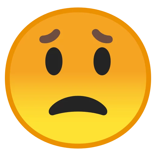 Стікер Android 8.0 Emoji 😟