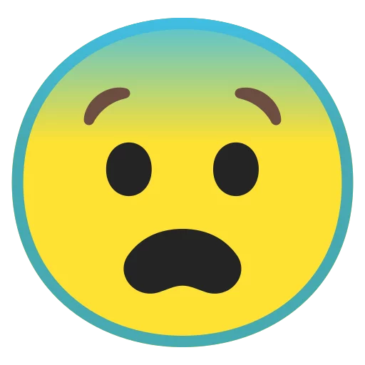 Стикер Android 8.0 Emoji 😨