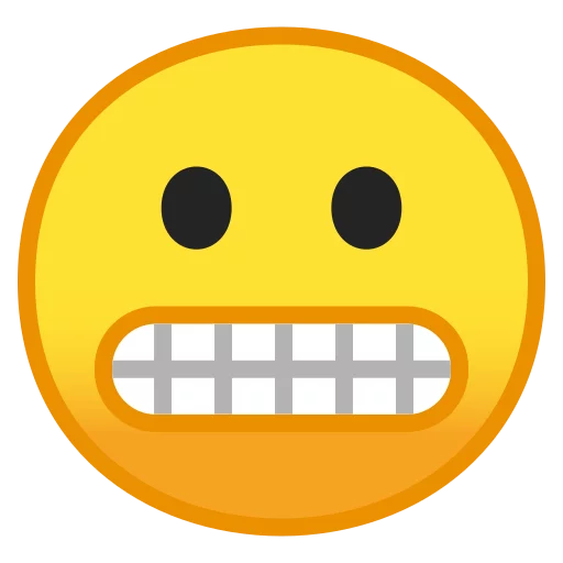 Стікер Android 8.0 Emoji 😬