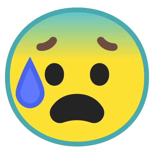 Android 8.0 Emoji emoji 😰