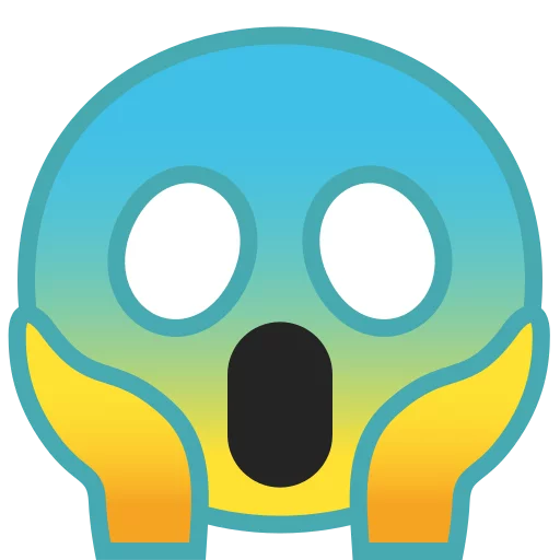 Стикер Android 8.0 Emoji 😱