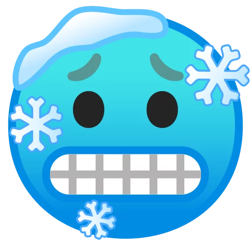 Android 8.0 Emoji stiker 🥶