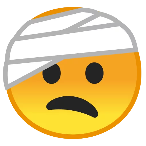 Стикер Android 8.0 Emoji 🤕