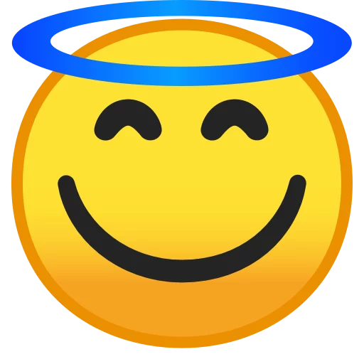 Стікер Android 8.0 Emoji 😇