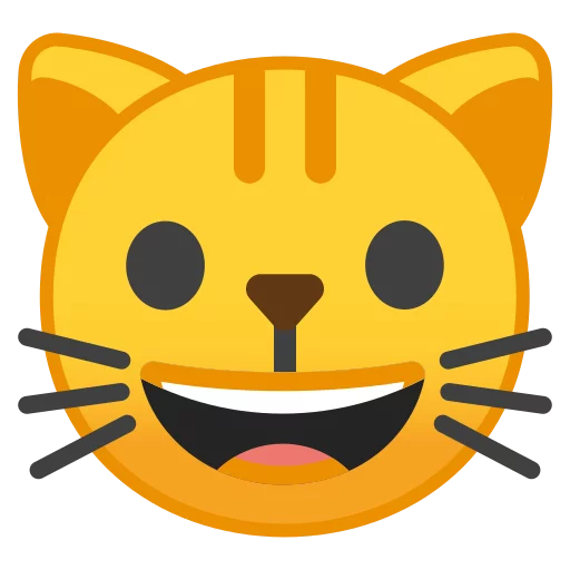 Стикер Android 8.0 Emoji 😺