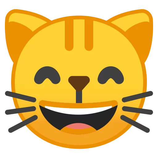 Стикер Android 8.0 Emoji 😸