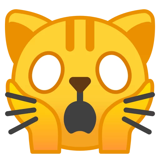 Стикер Android 8.0 Emoji 🙀