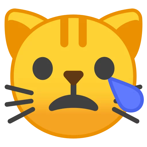 Android 8.0 Emoji sticker 😿