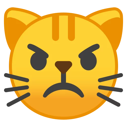 Стикер Android 8.0 Emoji 😾