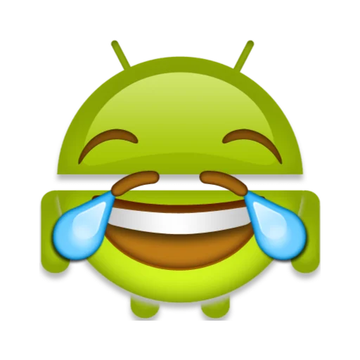 Стикер android robot emoji 😂