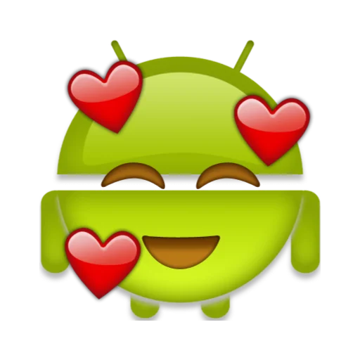 Стикер android robot emoji 🥰