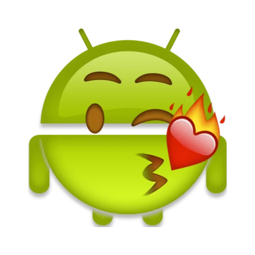 android robot emoji stiker 😘