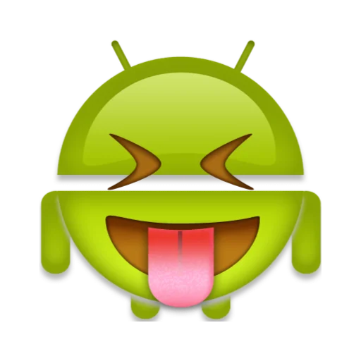 Стикер android robot emoji 😝