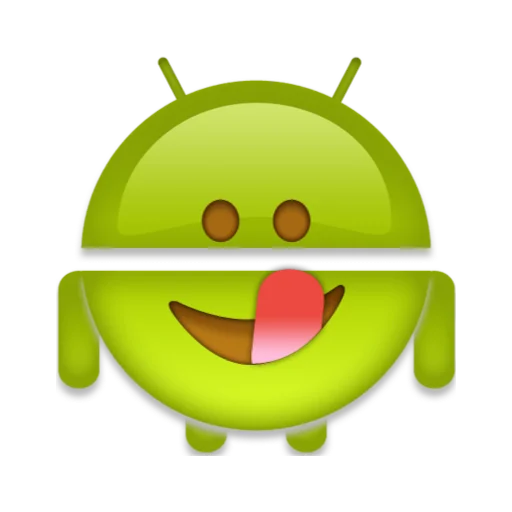 Telegram Sticker «android robot emoji» 👅
