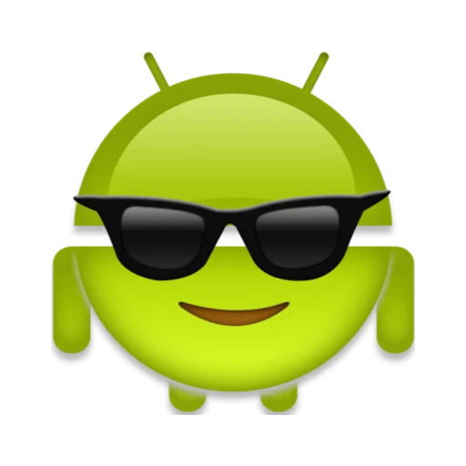 android robot emoji stiker 😎