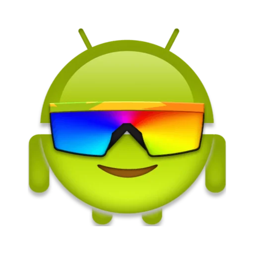 Стикер Telegram «android robot emoji» 😎