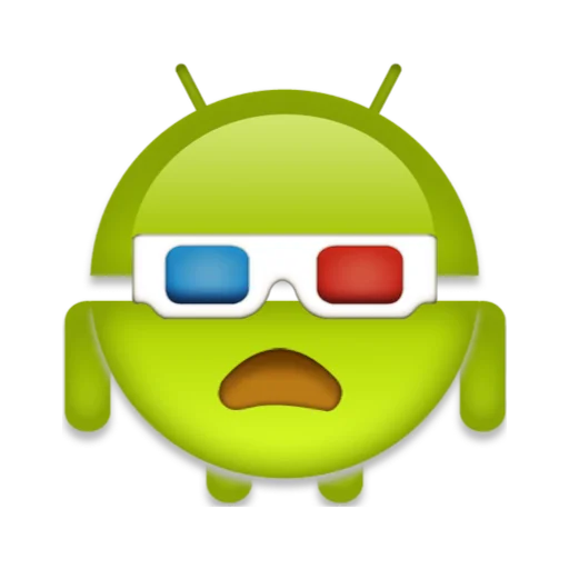Стикер android robot emoji 😎