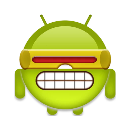 Telegram Sticker «android robot emoji» 😬