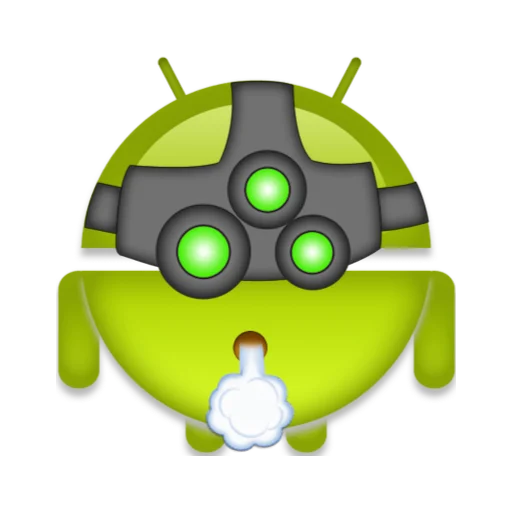 Telegram stiker «android robot emoji» 💨