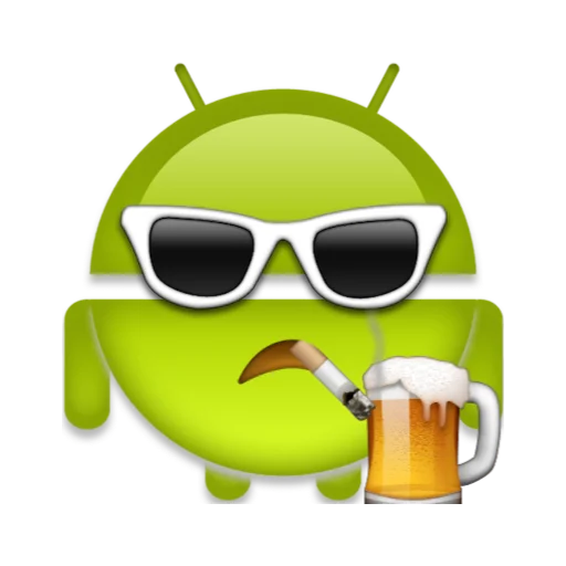 Telegram Sticker «android robot emoji» 😎