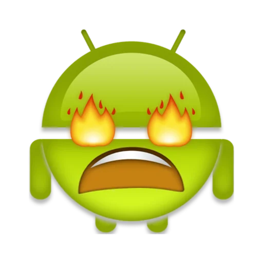 android robot emoji stiker 🔥
