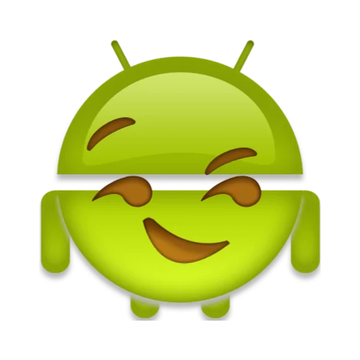 Стикер android robot emoji 😏