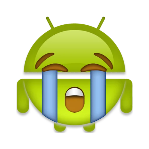 Стикер Telegram «android robot emoji» 😭