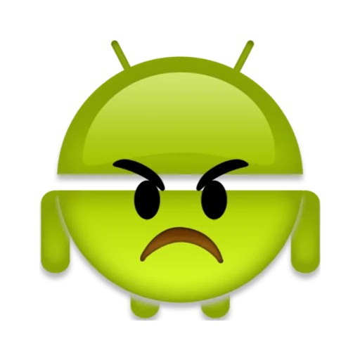 android robot emoji stiker 😠