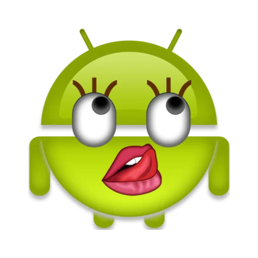 Стікер Telegram «android robot emoji» 👄