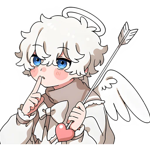 Telegram Sticker «Ангельский мальчик» 🤫