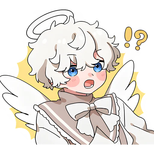 Telegram Sticker «Ангельский мальчик» 😱