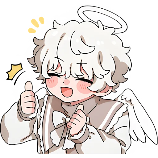 Telegram Sticker «Ангельский мальчик» 👍
