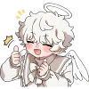 Telegram emoji «Ангельский мальчик» 👍