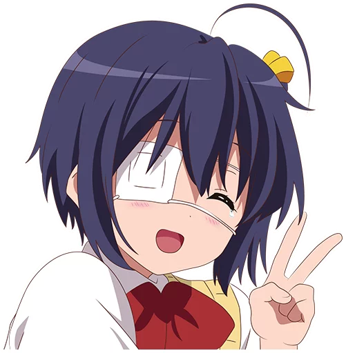 Telegram stiker «Anime fun expressions» ✌