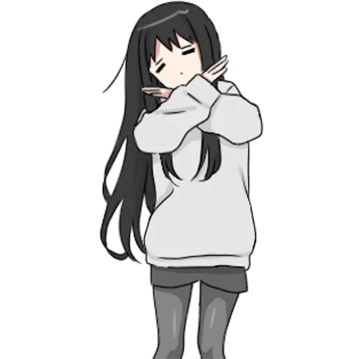 Емодзі girl with long black hair  ❌