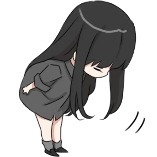 Емодзі girl with long black hair 😩
