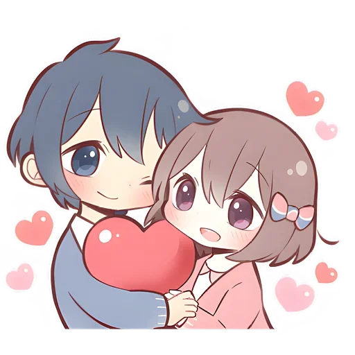 Anime boy and girl emoji ❤