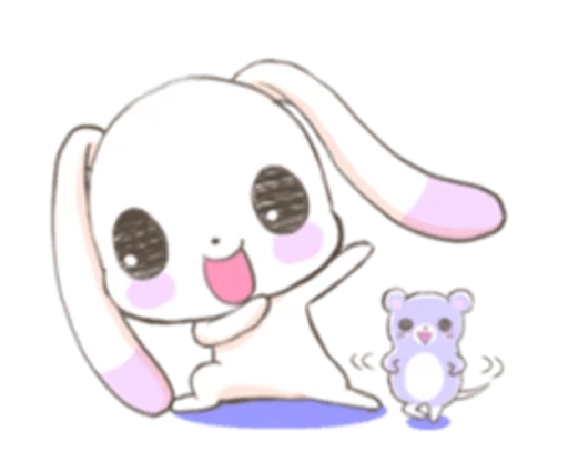 rabbit sticker 👯