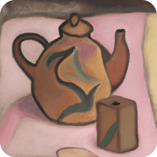 Стікер Telegram «AI x Gauguin style» 🫖