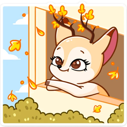 Telegram Sticker «Осенняя Блуми» 🍂