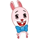 Емодзі телеграм Bowtie Bunny