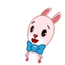Емодзі телеграм Bowtie Bunny