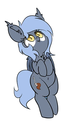 Telegram Sticker «Batpony Loves SSTO LANTR» 🐈