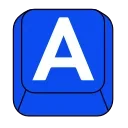 Емодзі телеграм Blue button font