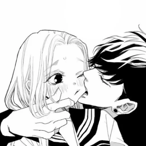 Telegram Sticker «B/W Manga love ~» 🖤
